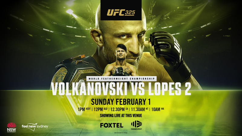 UFC 325 Александр Волкановски &mdash; Диего Лопес